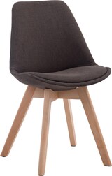 thumbnail of Décoshop26 - Esszimmerstuhl x1 skandinavisches Design dunkelgrauer Stoff und 4-beiniges Gestell aus hellem Holz 10_0003271