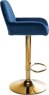 thumbnail of Barhocker Braga Gold Samt blau