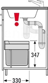 thumbnail of Hailo Abfallsammler 3644911 TR Swing Raumspar-Tandem-S 2x 8,5 + 12 Liter