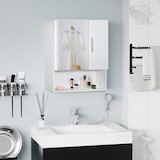 thumbnail of kleankin Armadietto Specchiera Pensile in Legno a 2 Ante Bianco