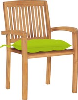 thumbnail of vidaXL Stapelbare Gartenstühle mit Kissen 6 Stk. Massivholz Teak