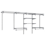 thumbnail of Armario abierto COSTWAY, perchero de pared, extensible de 122 a 244 cm, sistema de almacenamiento DIY, montaje en pared, gris.