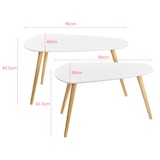 thumbnail of Helloshop26 - Conjunto de 2 mesas de centro de tamanhos diferentes design para sala de estar MDF pinho 45,5 x 80 x 40 cm e 40,5 x 03_0005777