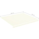 thumbnail of DELUKE® Markisenbespannung Markisenstoff Wasserabweisend Reißfest Creme, für 400x350cm Rahmen Markise mit Volant Markisen Ersatzstoff Markisentuch