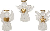 thumbnail of 1 Christbaumschmuck Glas Engel Figur 4cm Weihnachtskugeln Weihnachtsengel Weihnachtsbaum Christbaumanhänger Weihnachtsbaumschmuck Klar transparent