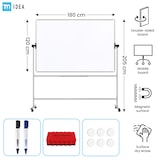 thumbnail of ALLboards Tableau blanc mobile TM Idea magnétique rotatif double face effaçable à sec 180×120 cm – Série FLEX
