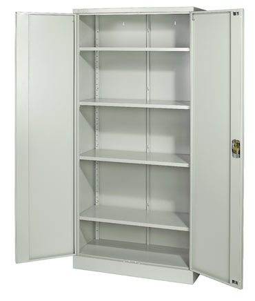 SIGMA Armoire de classement, métal, 92 x 42 x 195 cm, 4 étagères réglables, verrouillable, gris