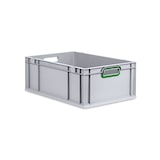 thumbnail of PROREGAL Eurobox NextGen Color | HxBxT 22x40x60cm | 44 Liter | Griffe grün offen | Verstärkter Boden | Eurobehälter, Transportbox, Transportbehälter