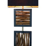 thumbnail of SalesFever Stehleuchte | Gestell Treibholz / Schirm Stoff | B 40 x T 20 x H 163 cm | Natur – Schwarz
