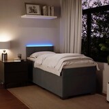 thumbnail of vidaXL Boxspringbett mit Matratze Dunkelgrau 90x200 cm Samt