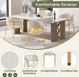thumbnail of Polsterstuhl Cord Beige mit Holz- und Metallgestell, verstellbare Fußgleiter, Sitzfläche 45,72x45,72 cm