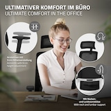 thumbnail of ML-Design Bürostuhl Ergonomisch Schwarz Mesh Drehstuhl Lendenstütze Kopfstütze Armlehnen Wippfunktion Rollen Chefsessel