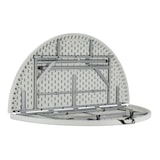 thumbnail of Mesa Redonda Dobrável Efeito Granito Branco Ø122x74cm O91