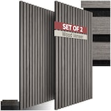 thumbnail of tectake Paneles acústicos Sonic Wall II madera MDF roble gris claro 110x50x1.8cm absorción sonido insonorización pared techo 2 piezas