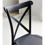 thumbnail of Lot de 4 chaises noires style BISTROT en résine polypropylène