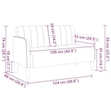 thumbnail of vidaXL Zweisitzer-Sofa Rosa 109 cm Samt
