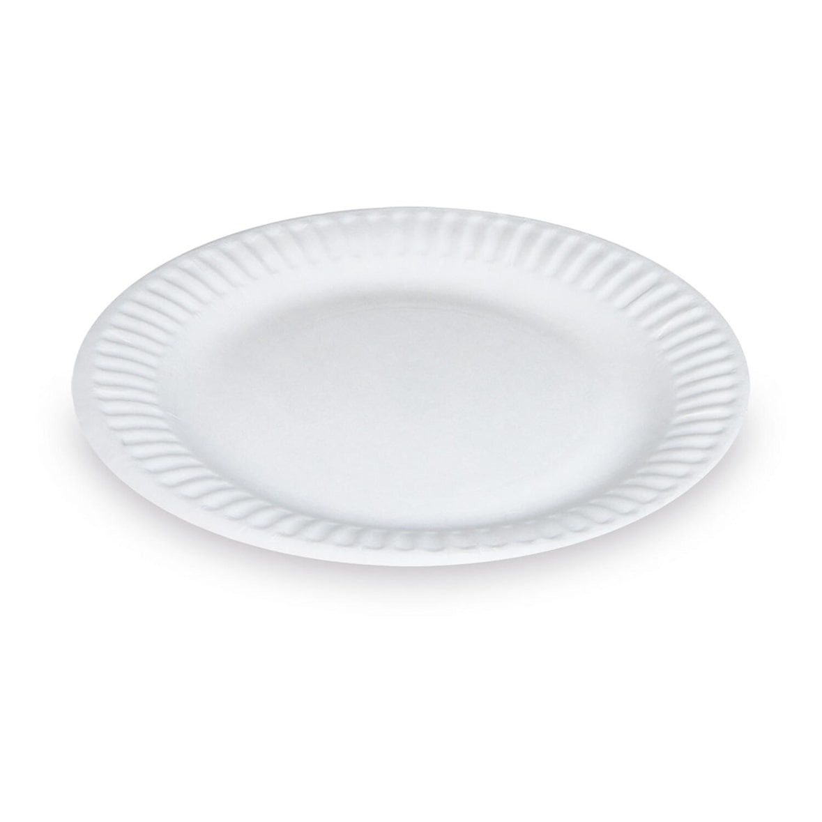 100x BIONATURE Pappteller 'RECY' rund tief O18cm weiß