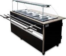 Kühltheke Gastroline mit Tablett Rutsche  576 Liter Volumen  1500x800x850  mm
