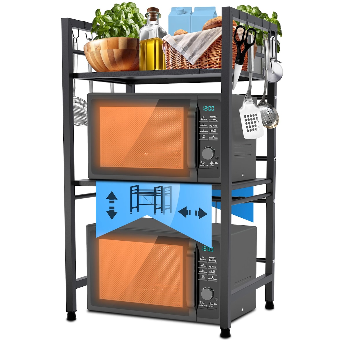 Magnetronrek Marana zwart/3-traps