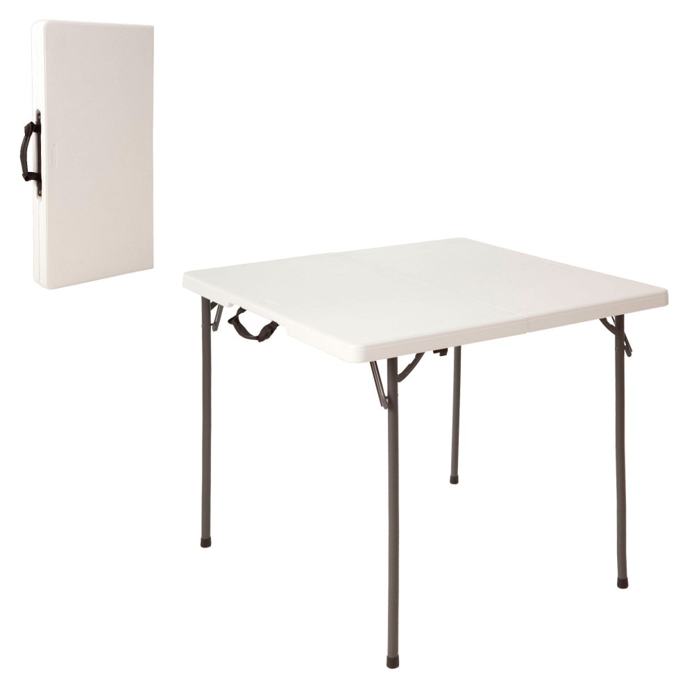 Mesa cuadrada plegable blanco Lifetime 86x86x74 cm