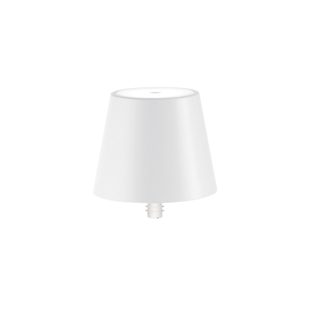 Lámpara LED Poldina STOPPER de Zafferano recargable y portátil, color blanco, con batería hasta 12 horas