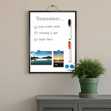 thumbnail of Relaxdays Whiteboard, magnetisch, abwischbar, zum Aufhängen, 2 Stifte, 4 Magnete, Magnettafel, 40 x 30 cm, weiß/schwarz