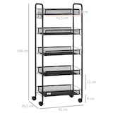 thumbnail of HOMCOM - Servierwagen - 45L x 26,5B x 106H cm - schwarz