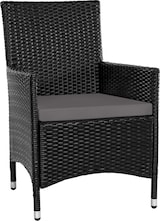 thumbnail of tectake Conjunto de rattan e alumínio MENORCA  Preto