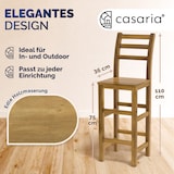 thumbnail of CASARIA® 2er Set Barhocker mit Lehne Akazie Holz Massiv