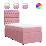 thumbnail of vidaXL Boxspringbett mit Matratze Rosa 90x200 cm Samt