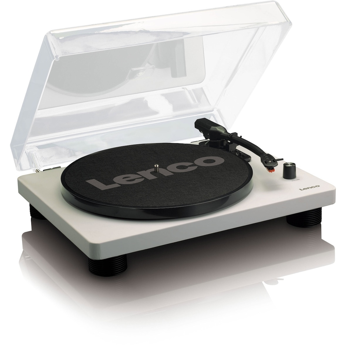 LENCO LS-50GY Plattenspieler mit int. Lautsprechern, grau.