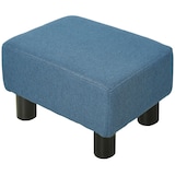 thumbnail of HOMCOM Pouf Poggiapiedi Imbottito e Rettangolare in Tessuto Blu Scuro