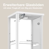 thumbnail of K-Möbel Mobile vetrina in vetro a 2 ante 176x67x33 cm Made in Germany con specchio & serratura & LED Argento