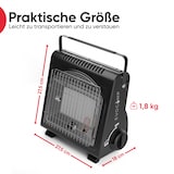 thumbnail of EVOCAMP tragbare Gasheizung, Heizstrahler kompakte Heizung für Zelte und Werkstätten, Sauerstoffmangelsicherung mit 28 Gaskartuschen 227g