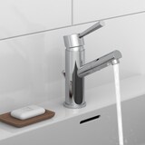 thumbnail of CORNWALL Waschtischarmatur mit Zugstange, Wasserhahn Bad mit Ablaufgarnitur Waschbecken, Mischbatterie Waschbecken Chrom