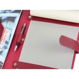 thumbnail of Ruitertassen Schreibmappe A4 Leder nur dickes Lederstück in rot mit Block und Kugelschreiber 2810T-15