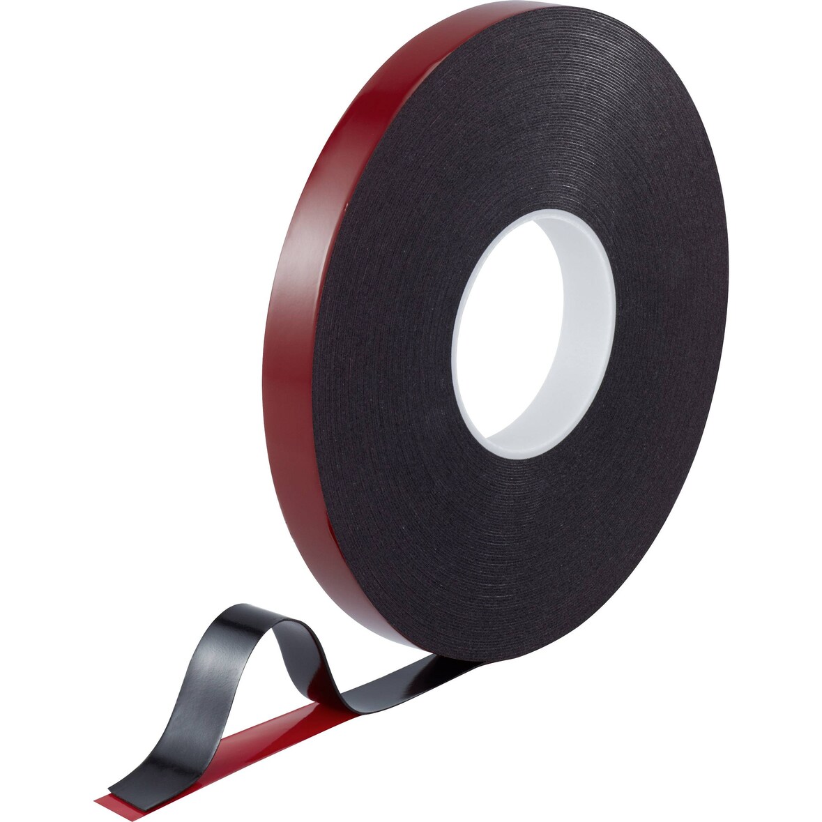 TOOLCRAFT 93038c185 93038c185 Doppelseitiges Klebeband Rot/Schwarz (L x B) 30 m x 20 mm 1 St.