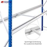 thumbnail of PROREGAL Weitspannregal MAXIMUS Pro | Grundregal | HxBxT 450x225x50cm | 6 Ebenen | Spanplatten-Fachboden | Fachlast 610kg | Lichtblau/Lichtgrau