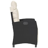 thumbnail of vidaXL Tuinstoel verstelbaar met voetensteun poly rattan zwart