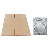 thumbnail of Lot de 25 carton colis isotherme 25x25x25cm pour expédition de produits frais. Maintien T°C froide 24H/48H. Sache métallisée isolation fine  mousse PU