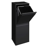 thumbnail of ARREGUI Basic CR206-B Cubo de basura y reciclaje de acero de 2 cubos, mueble de reciclaje, 2 x 17 L (34 L), negro