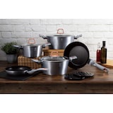 thumbnail of Berlinger Haus Trem de Cozinha Indução de 10 Peças em Alumínio Antiaderente 3 Panelas, 2 Frigideiras, 3 Tampas Cinza BH-6020