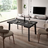 thumbnail of Consolle allungabile, Tavolo consolle allungabile, 140x90x73cm, Per 6 persone, Gambe in legno, Stile moderno, Nero _ 187_49