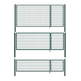 thumbnail of Gartentor Zauntor Einfahrtstor Stabmattenzaun Doppelflügel Grün 1600 x 3500 mm