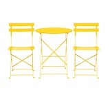 thumbnail of Conjunto de mesa e cadeiras dobráveis para jardim Mobiliário de jantar para exteriores em aço Design moderno para exteriores Poupança de espaço