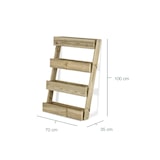 thumbnail of HORTALIA Jardinera vertical Stand Line Floor KD 4B en madera tratada para exterior