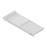 thumbnail of bümö Schreibtisch Organizer Schublade abschließbar aus Metall in weiß mit Schloss, Schreibwareneinsatz, Trennstegen & Antirutschmatte -  Premium