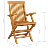 thumbnail of Chaises Pliables De Jardin Lot De 4 Bois De Teck Solide