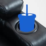 thumbnail of Sillón Galena con función de masaje Simil cuero/Negro