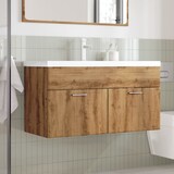 thumbnail of vidaXL Waschbeckenunterschrank mit Einbaubecken Artisan-Eiche